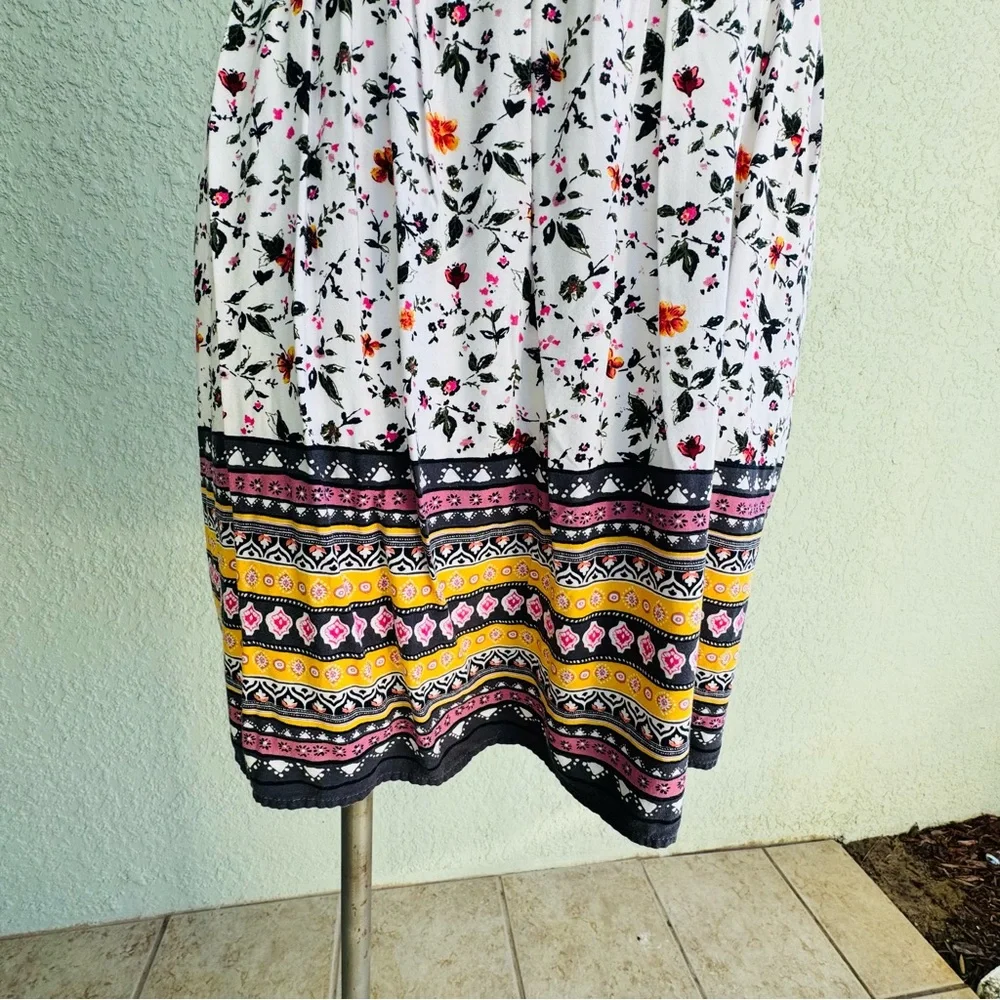 Abercrombie & Fitch M white floral sundress y2k summer feminine boho mini dress - Picture 3 of 12